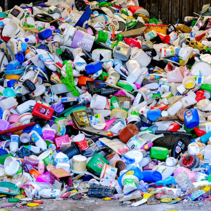 A pile of discarded plastic packaging